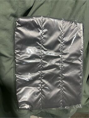 4/$15 Ulta beauty silver puffy cosmetic bag / pouch